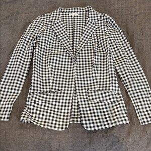 Maurices Black and White Gingham Blazer